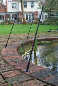 A Heron Guard Fitted To A Pond With A Hard Surround